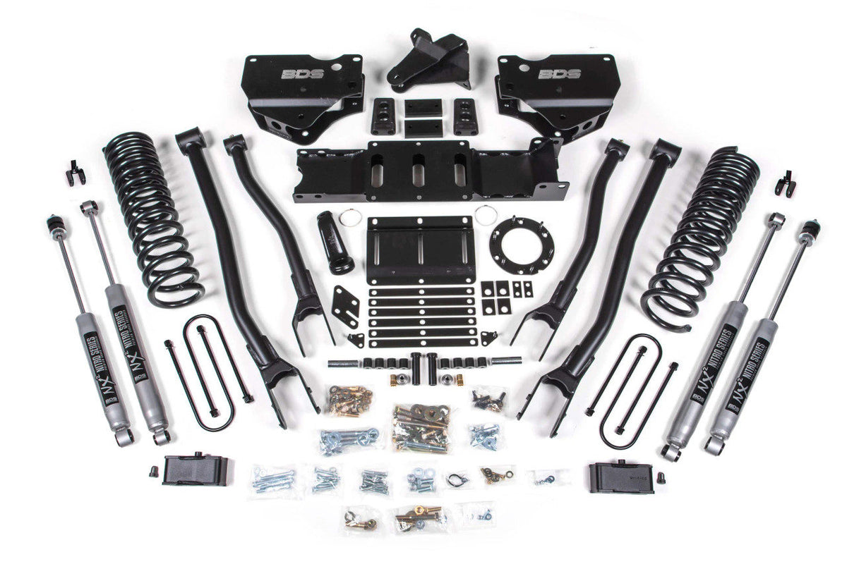 BDS Suspension 3 Rear Box 4 3 8 U-Bolt w/ Overload — 2019-2024 Ram 3500