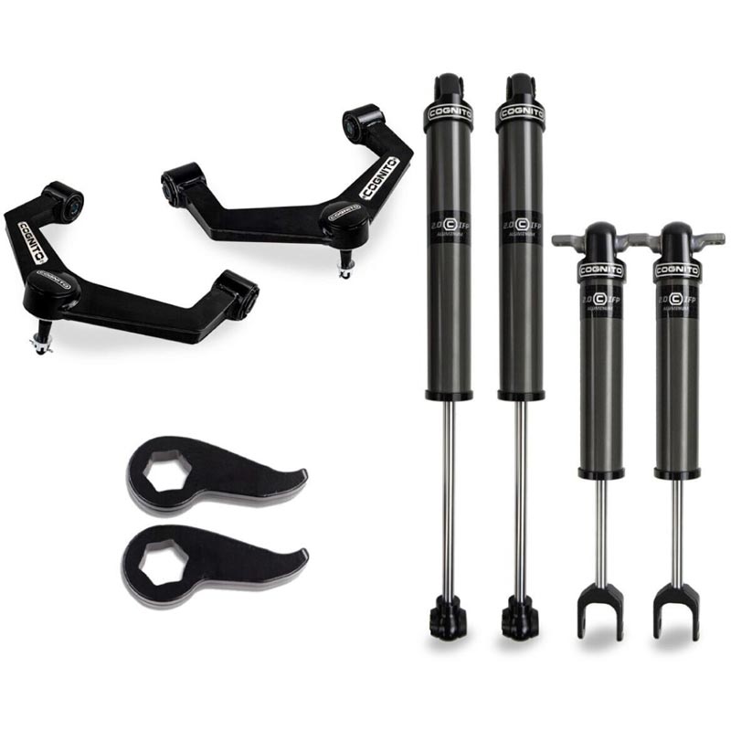 Cognito Motorsports 3" Performance Leveling Kit w/ Cognito 2.0 IFP Shocks — 2011-2019 Silverado/Sierra 2500HD/3500HD