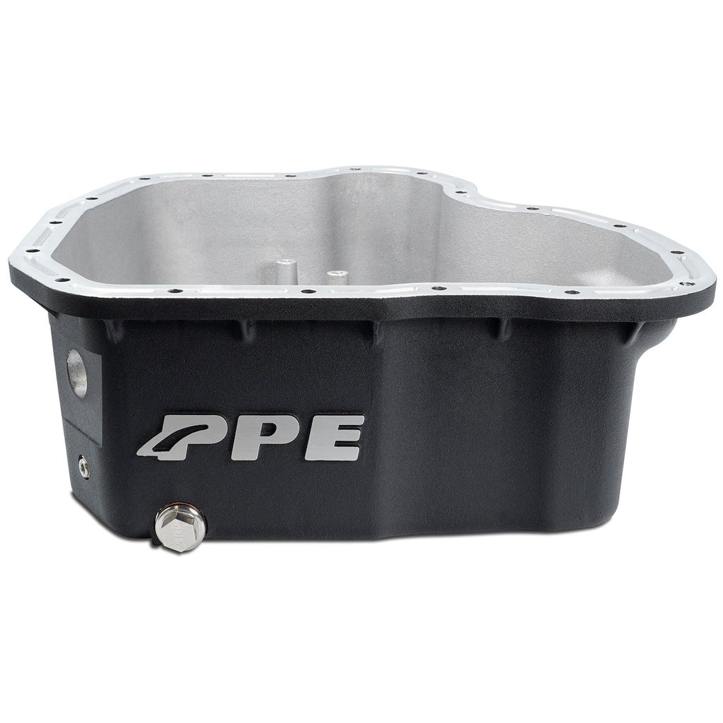 PPE High Capacity Cast Aluminum Engine Oil Pan (Black) — 2001-2010 GM Duramax 6.6L