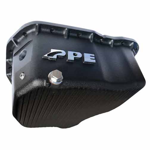 PPE High Capacity Cast Aluminum Engine Oil Pan (Black) — 2011-2016 GM Duramax 6.6L LML