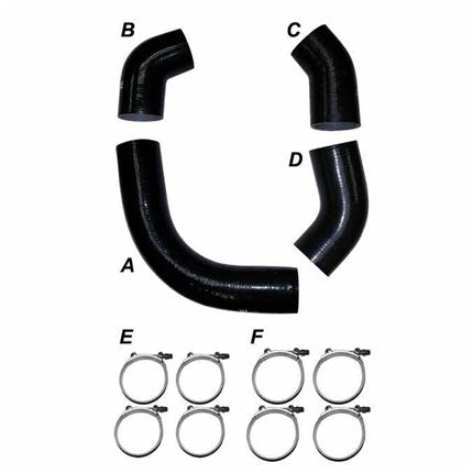 PPE Charge Hose Kit (Black, 4-Hose) — Duramax LB7