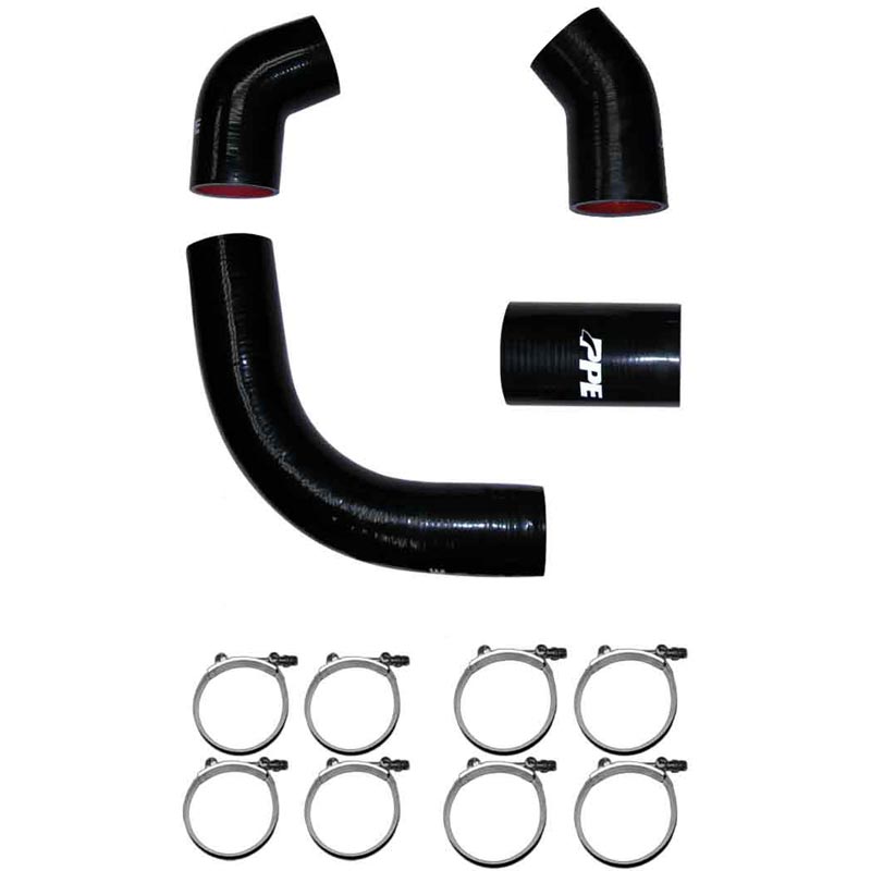 PPE Black Silicone Hose and Clamp Kit — 2002-2004 GM Duramax 6.6L LB7