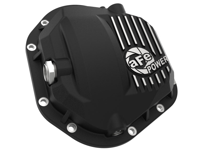aFe Power Pro Series DANA 60 Front Differential Cover Black w/ Machined Fins (DANA 50 DANA 60 DANA 61 Axles) — 1999-2023 Ford F-250/F-350