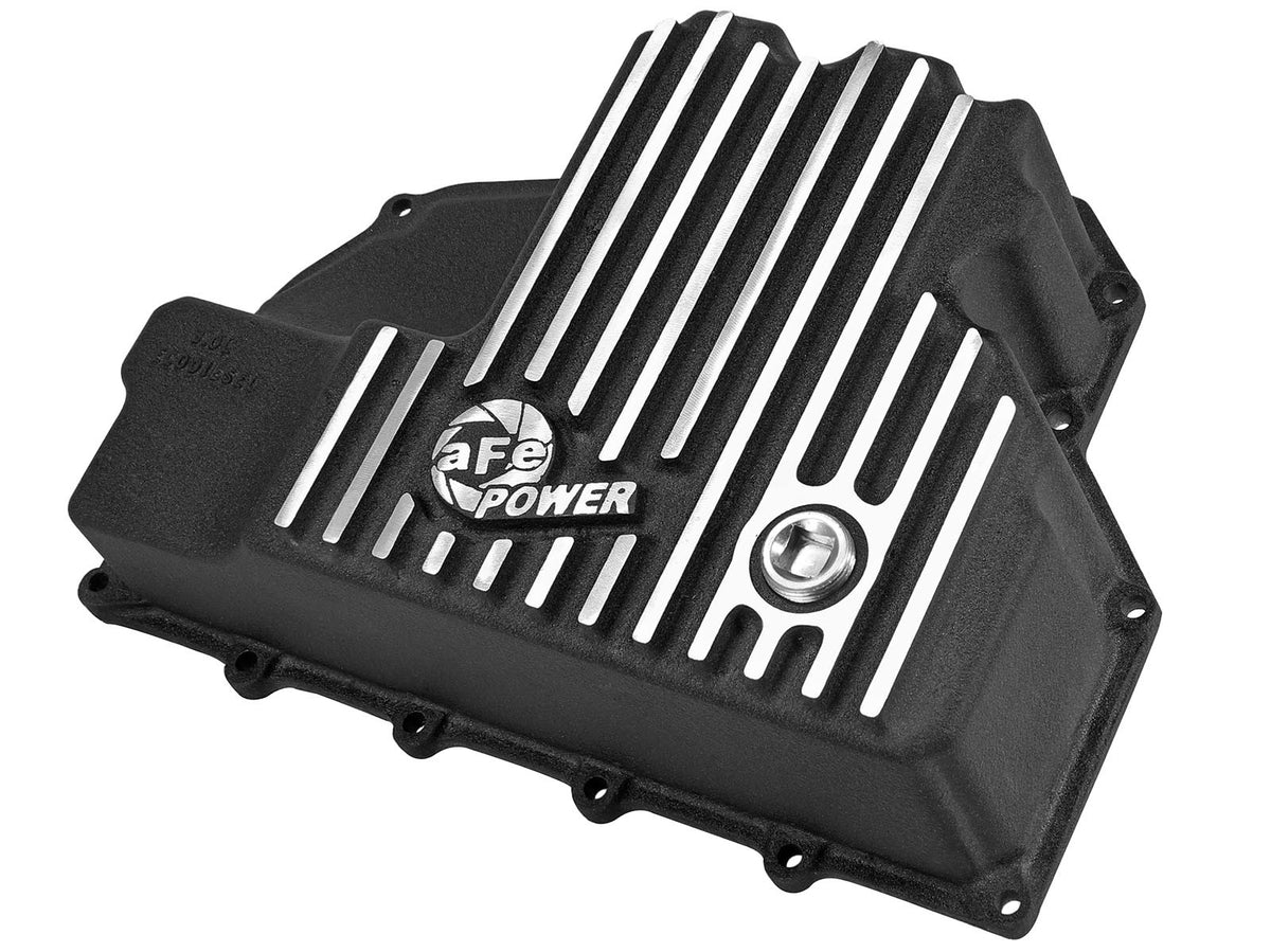 aFe Power Pro Series Engine Oil Pan Black w/ Machined Fins — 2014-2018 Dodge/Ram 1500 EcoDiesel 3.0L V6