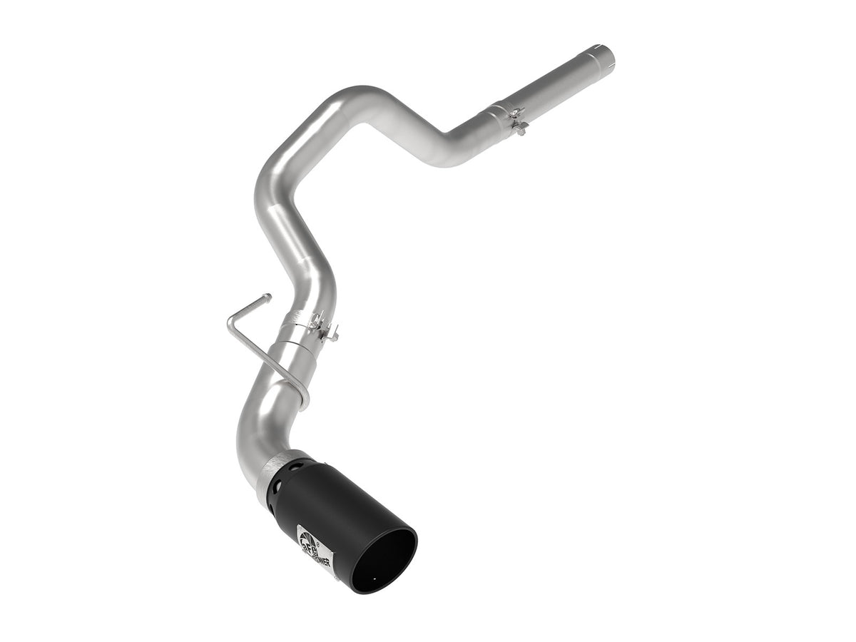aFe Power Large Bore-HD 3 in 409 Stainless Steel DPF-Back Exhaust System w/ Black Tip — 2014-2019 Dodge/Ram 1500 EcoDiesel 3.0L V6 (Single Exit, 5" Intercooled Tip)