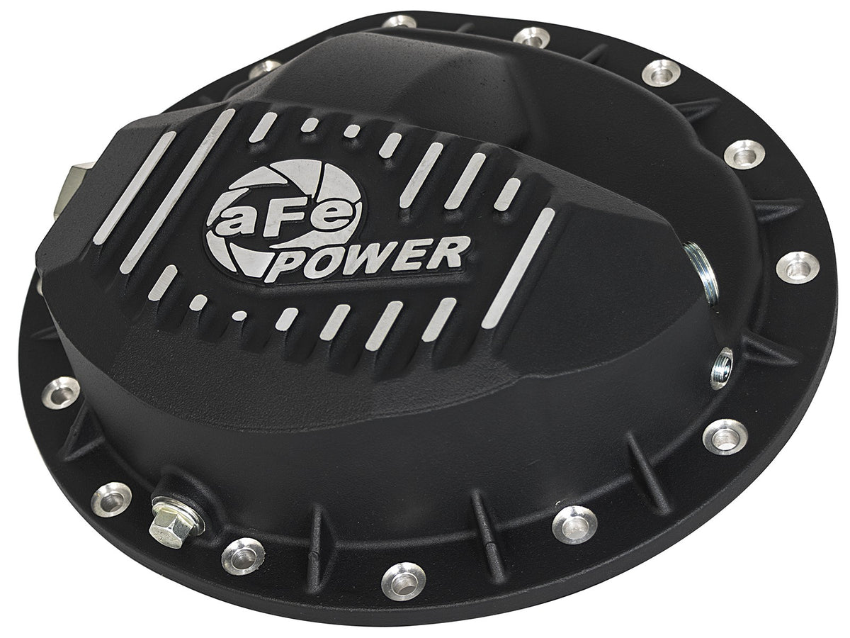 aFe Power Pro Series Rear Differential Cover Black w/ Machined Fins XD (AAM 9.5-14) — 2016-2019 Nissan Titan 5.0L V8