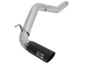 aFe Power Large Bore-HD 5 in DPF-Back Stainless Steel Exhaust System w/ Black Tip XD — 2016-2019 Nissan Titan 5.0L V8