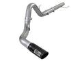 aFe Power Large Bore-HD 4 in 409 Stainless Steel DPF-Back Exhaust System w/ Black Tip — 2018-2020 Ford F-150 3.0L V6