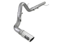 aFe Power Large Bore-HD 4 in 409 Stainless Steel DPF-Back Exhaust System w/ Polished Tip — 2018-2020 Ford F-150 3.0L V6