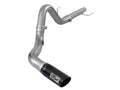 aFe Power Large Bore-HD 4 in 409 Stainless Steel DPF-Back Exhaust System w/ Black Tip 2021 — Ford F-150 3.0L V6