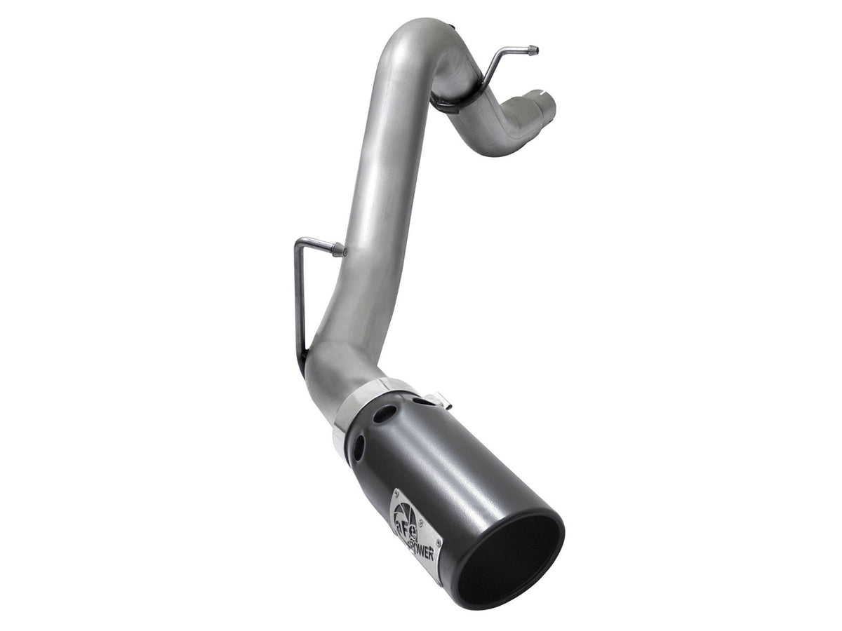 aFe Power Large Bore-HD 3-1 2 in 409 Stainless Steel DPF-Back Exhaust System w/ Black Tip Colorado Canyon Lwn — 2016-2022 GM 2.8L L4