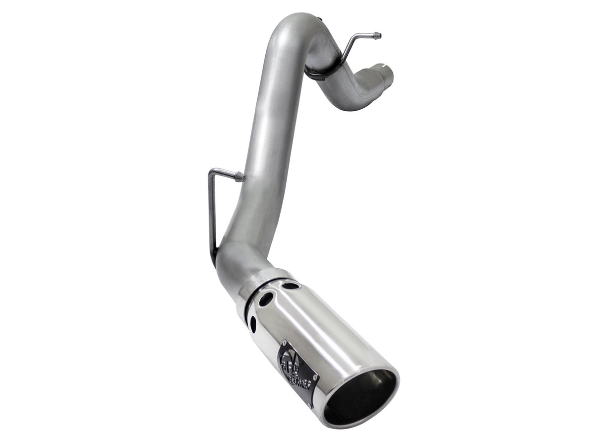 aFe Power Large Bore-HD 3-1 2in 409 Stainless Steel DPF-Back Exhaust System w/ Polished Tip Colorado Canyon Lwn — 2016-2022 GM 2.8L L4