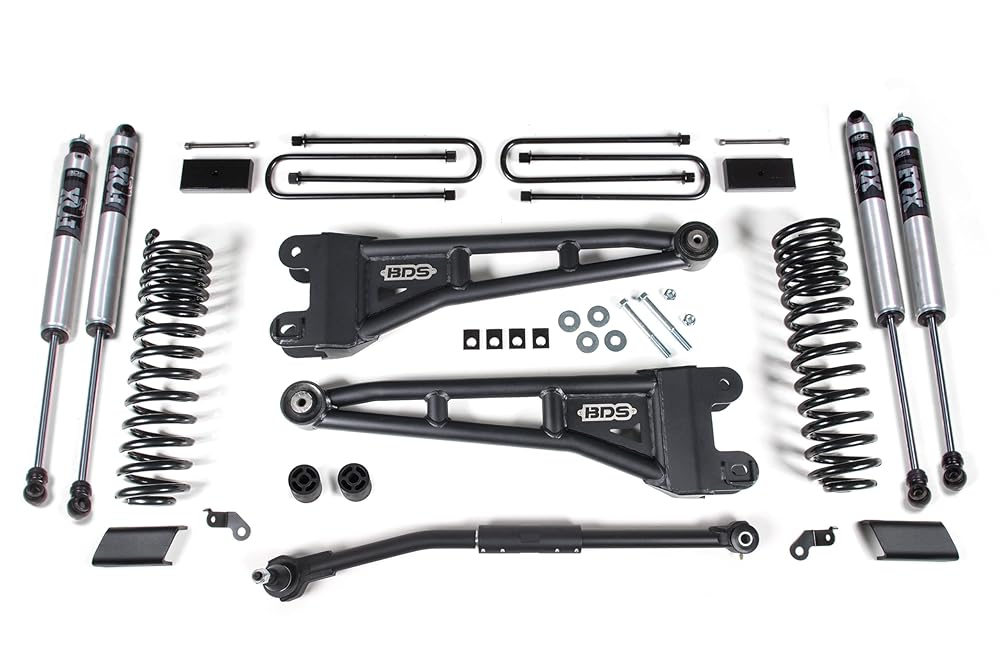 BDS Suspension 2023-2026 4WD 3" Radius Arm Suspension Lift Kit 1 Rear Lift Block - FOX 2.0 IFP Shocks — Ford F-250/F-350
