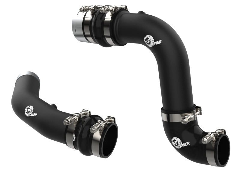 aFe BladeRunner Hot and Cold Charge Pipe Kit, Black | 2023 to 2024 Ford 6.7