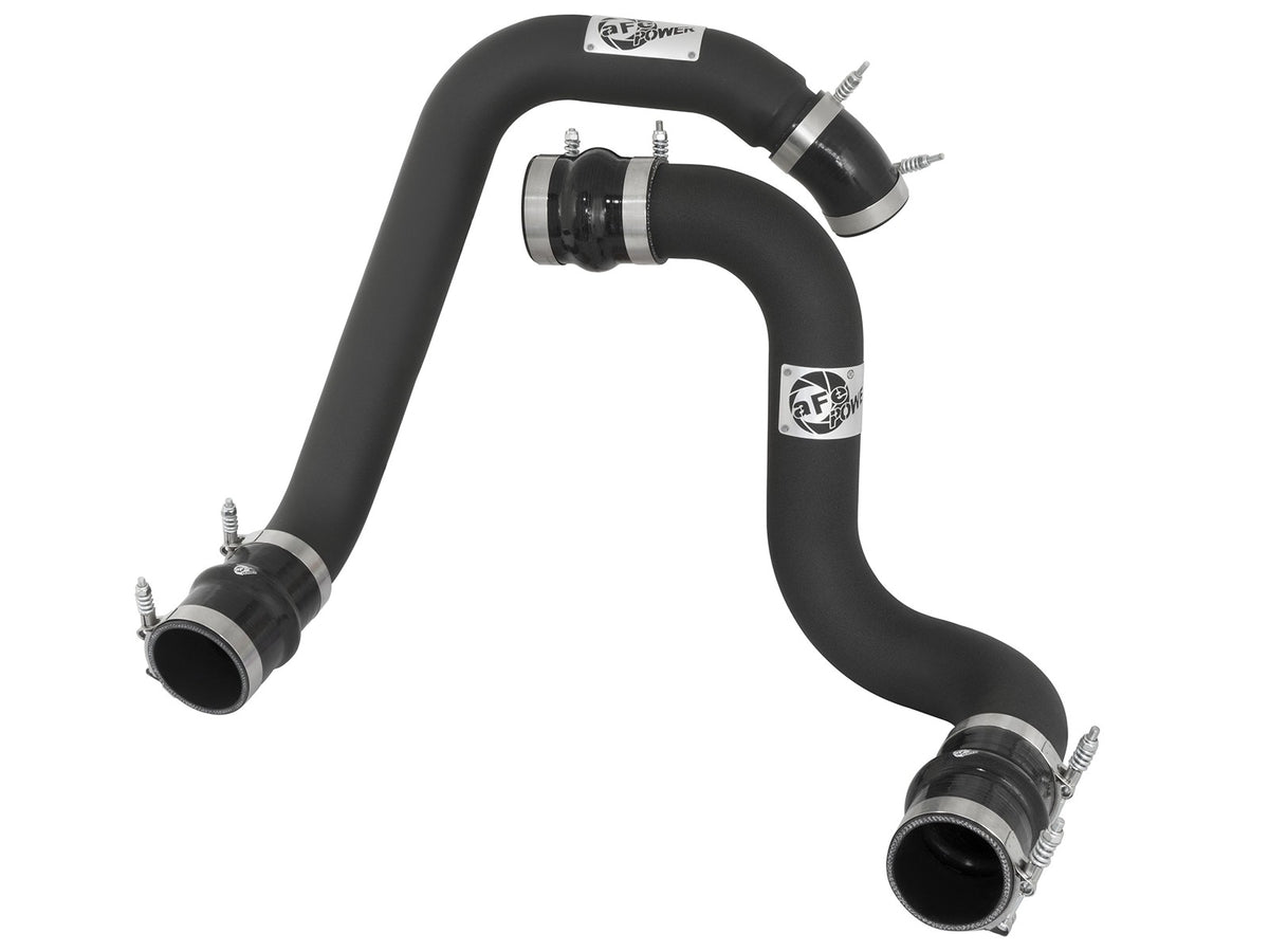 aFe Power BladeRunner 3 in Aluminum Hot and Cold Charge Pipe Kit Black — 2003-2007 Ford 6.0L V8