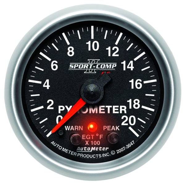Auto Meter Sport-Comp Digital Pyrometer Gauge 0-2000 F