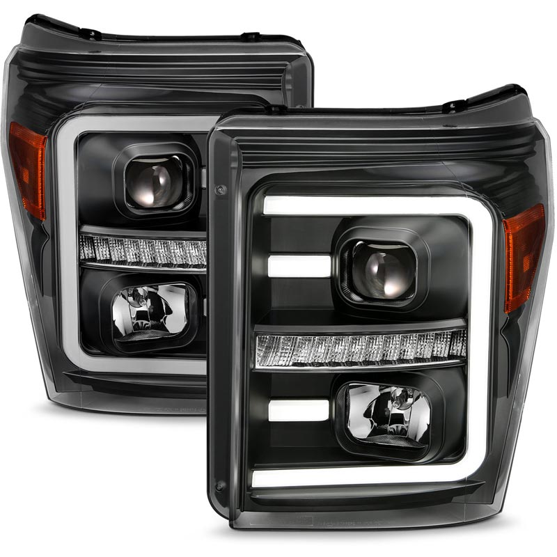 Anzo Black Plank Style Switchback Projector Headlights
