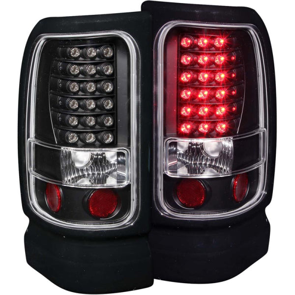 Anzo Black LED Tail Lights — 1994-2002 Dodge/Ram 2500/3500