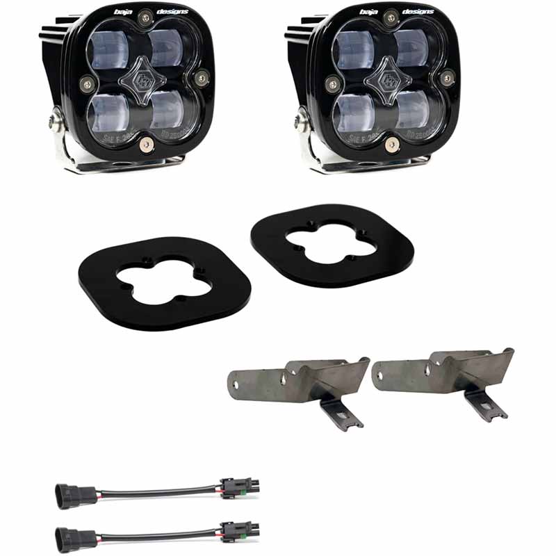Baja Designs Squadron SAE LED Fog Pocket Light Kit (447730 Clear / 447731 Amber) — 2011-2016 Ford F-250/F-350