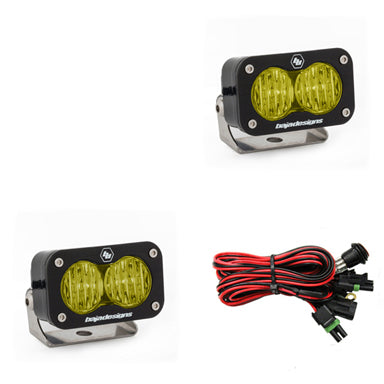 Baja Designs S2 Pro LED Light Pair 487815 - Wide Cornering, Amber
