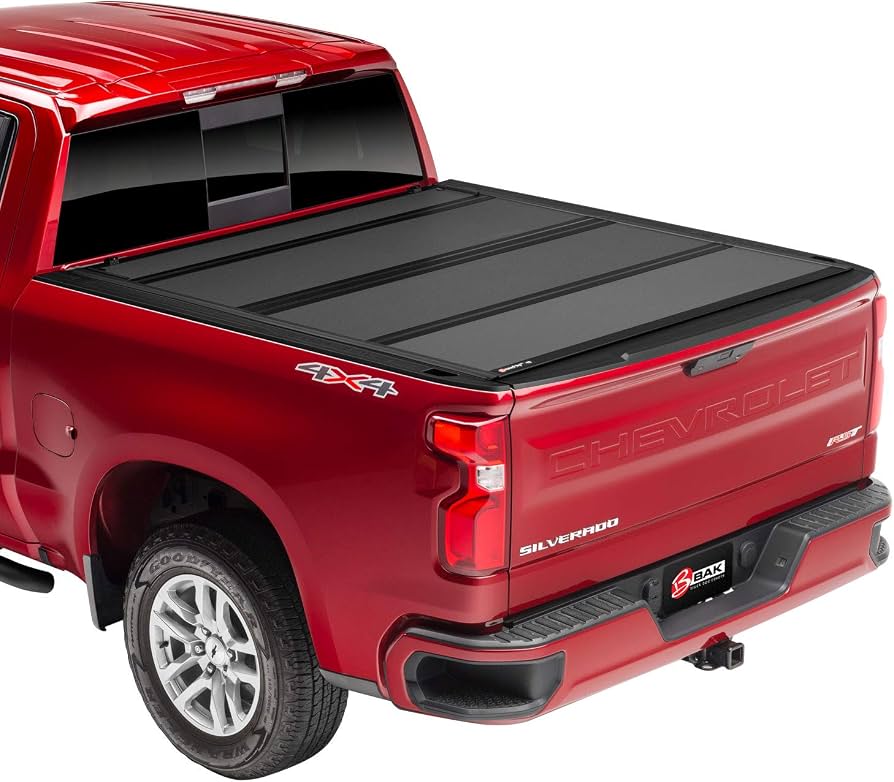 BAK Industries BakFlip MX4 Hard Folding Tonneau Cover — 2015-2019 Chevrolet/GMC Silverado 2500HD/Silverado 3500HD