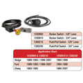 BD Diesel Rocker Switch Kit 1030900 - Exhaust Brake, 5/8in Manual Lever