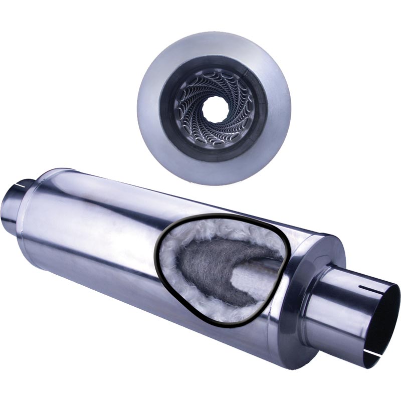 Diamond Eye 4" Aluminized Louvered 30" Muffler — Universal Fit