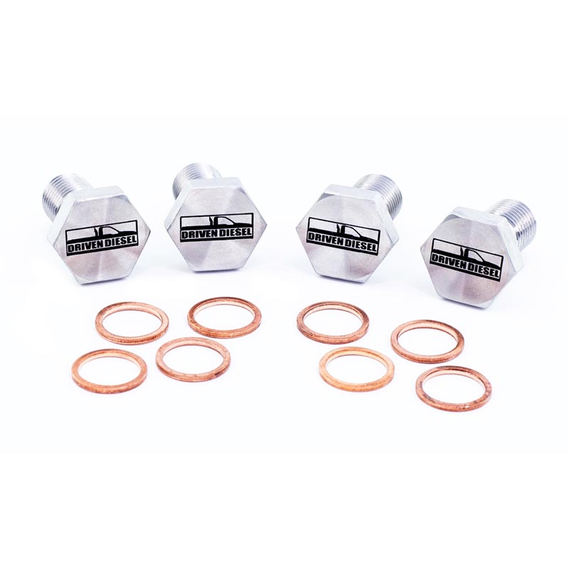 Driven Diesel DD-60FS-BanjoKit-4 4-Piece High Flow Banjo Kit — 2003-2007 Ford F-250/F-350/F-450 Power Stroke 6.0L