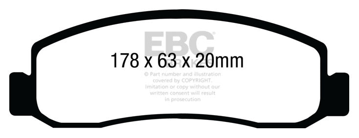 EBC Yellowstuff Front Brake Pads DP41892R - Ford F-250/F-350/F-450 Super Duty (2008-2013)