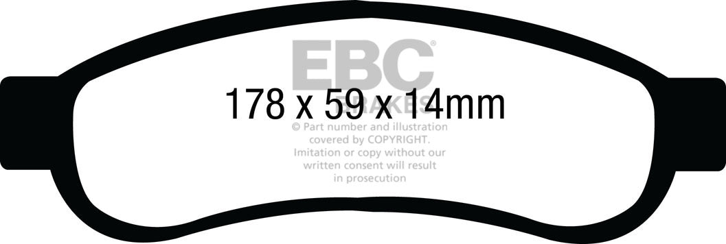 EBC Yellowstuff Rear Brake Pads DP41893R - Ford F-250/F-350 Super Duty (2008-2012)