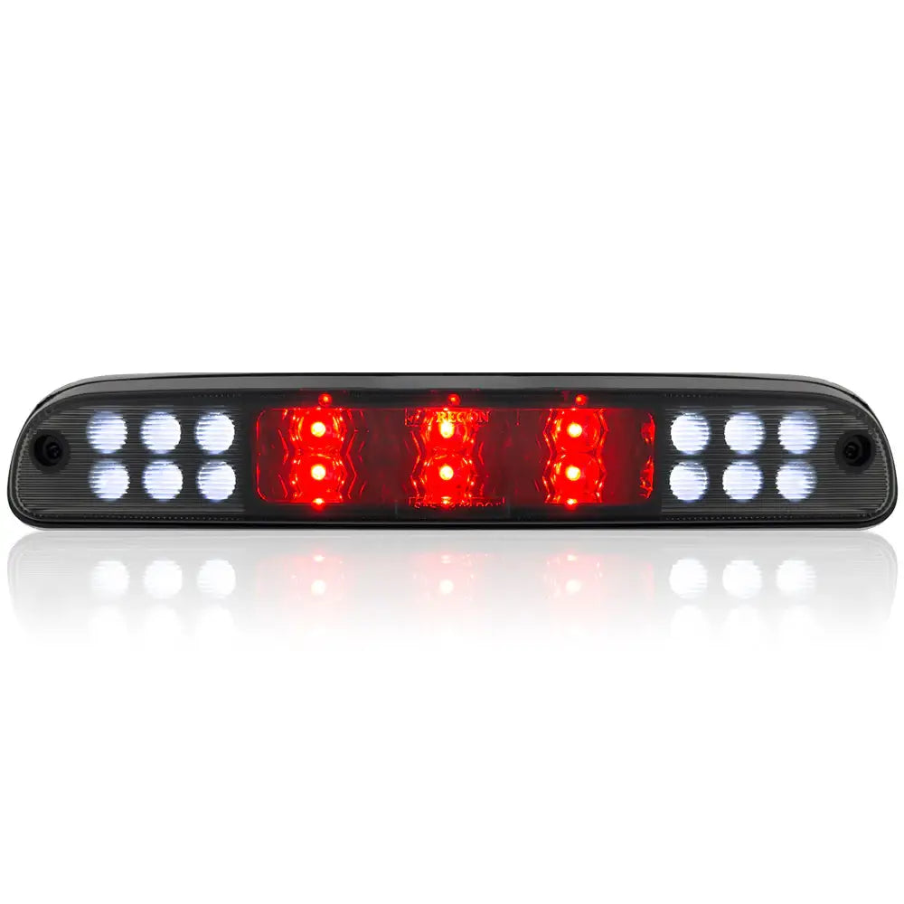 Recon Lighting Super Duty Ranger - Red 3rd Brake w/ Cree Cargo LEDS - Replaces LED Brake Light w/ Cargo Camera - Fits Camera - Clear — 2015-2023 Ford F-150