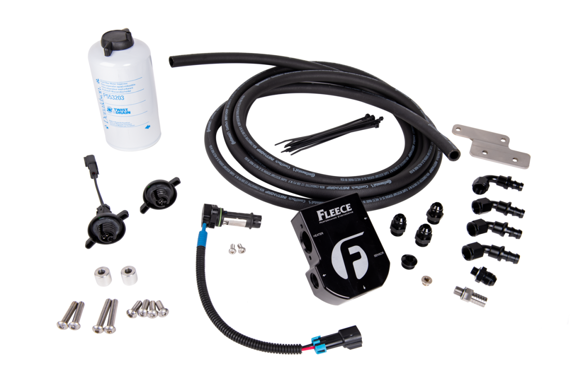 Fleece Performance Auxiliary Heated Fuel Filter Kit — 2003-2018 Dodge/Ram Cummins