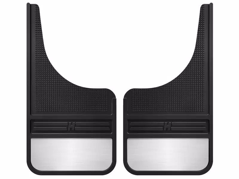 Husky Liners MudDog Rubber Front Mud Flaps with Weight, 12" — 1994-2026 Ford/Ram F-250/F-350/2500/3500/Silverado/Sierra 2500HD/3500HD