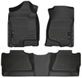 Husky Liners WeatherBeater Floor Liners 98201 - Front & 2nd Row, Silverado/Sierra 2500/3500 Crew Cab (2007-2014)