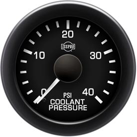 ISSPRO EV2 Coolant Pressure Gauge 0-40 PSI — Universal Fit (1992-97 Ford Factory Match Style)