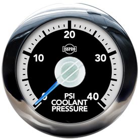 ISSPRO EV2 Coolant Pressure Gauge 0-40 PSI — Universal Fit (2011+ Ford Super Duty Factory Match Style)
