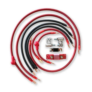 JeepCables Big 7 Battery Cable Kit - 2/0 Gauge - 2002-2005 Dodge Ram 5.9L/6.7L Cummins