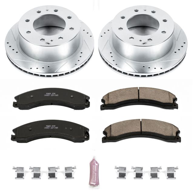 Power Stop Z23 Evolution Sport Rear Brake Kit K6993 - GM Silverado/Sierra 2500 HD (2015-2019)