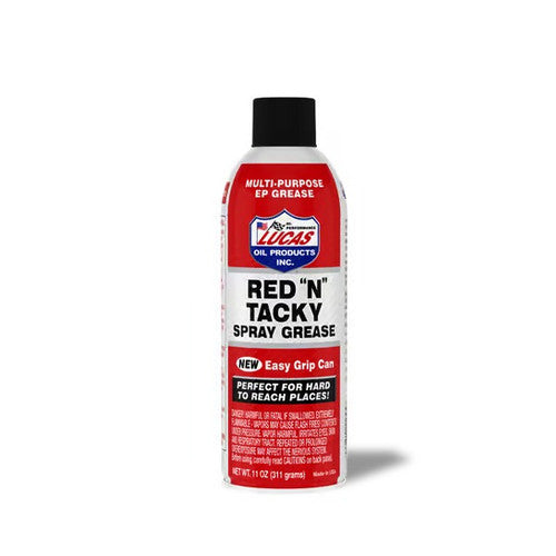 Lucas Oil 11025 Red "N" Tacky Spray Grease 11 Oz. | Ford, Ram, Chevrolet, GMC F-250, F-350, 2500, 3500, 2500HD, 3500HD Power Stroke, Cummins, Duramax