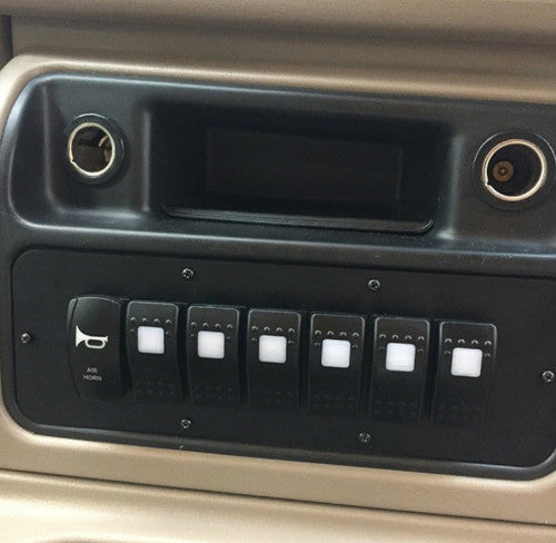 Longhorn Fab Console Switch Panel with 7 Rocker Switch Cutouts