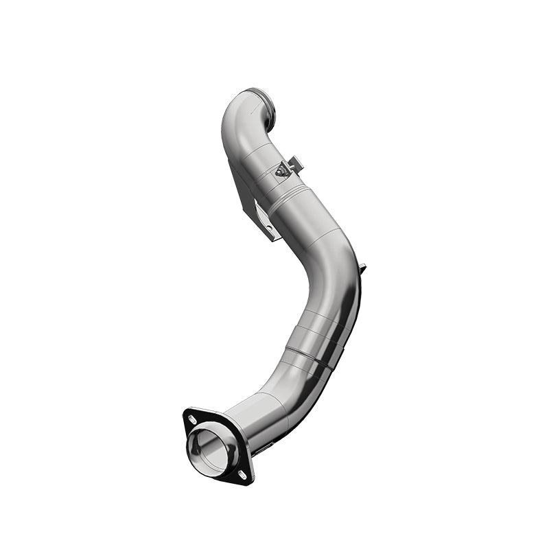 MBRP Non Cab Chassis Only T409 Stainless Steel 4 Turbo Down Pipe; Carb EO # D-763-1 — 2015-2016 Ford Power Stroke 6.7L
