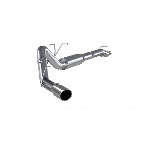 MBRP S5246AL aluminized 4 inch resonator-back single side exit for 2011-2016 Ford F-250/F-350/F-450 6.2L gas Crew Cab