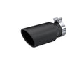 MBRP 4"-5" Black Angled Rolled End Single Walled Tip — Universal Fit