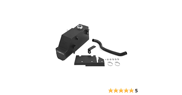 Mishimoto Aluminum Primary Degas Tank (Wrinkle Black) — 2011-2019 Ford Power Stroke 6.7L