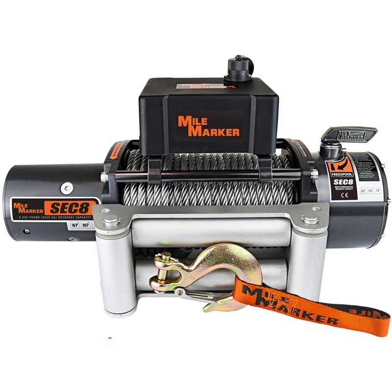 Mile Marker SEC8 Winch with Steel Cable