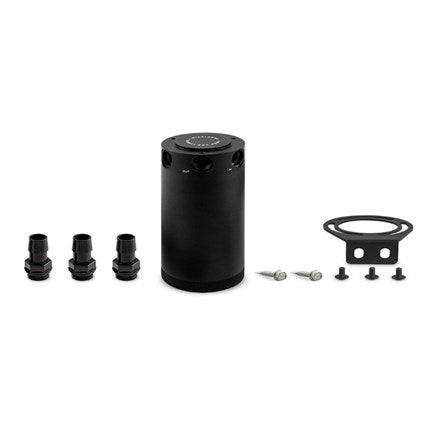 Mishimoto XL Compact Baffled Oil Catch Can, 3-Port, Black (MMBCC-CBTHR-XLBK)