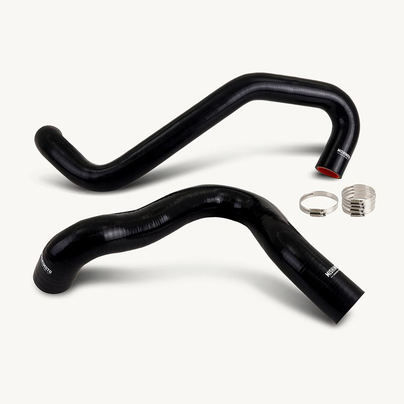 Mishimoto Silicone Radiator Hose Reroute Kit Black — 2001-2003 Ford Power Stroke 7.3L