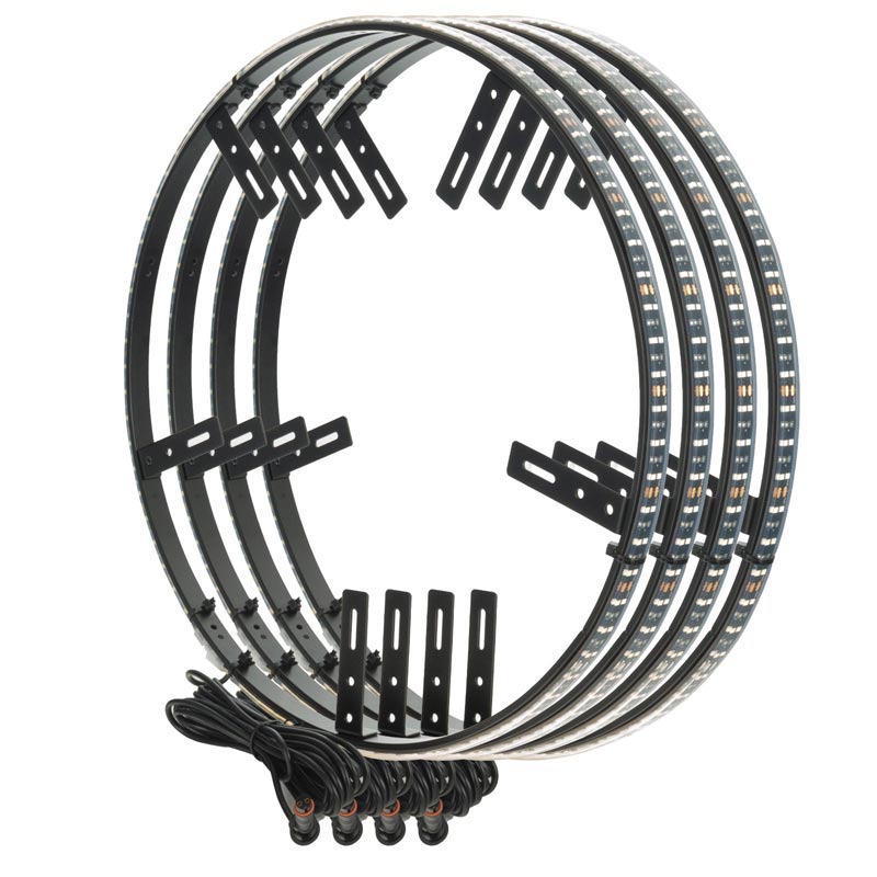 Oracle White Double Row LED Wheel Rings