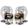 Power Stop Z36 Truck & Tow Brake Kit - Front & Rear Drilled & Slotted Rotors with Carbon-Fiber Ceramic Pads - Ford F-550 Super Duty (2017-2022)