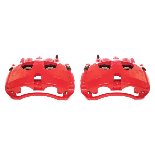 Power Stop Red Caliper Pair With Bracket S5172 - Front, Dodge Ram 2500 (2009-2010)